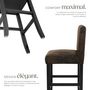 Voir la diapositive 3 : tectake Tabouret de bar rembourré avec dossier marron foncé lot de 4