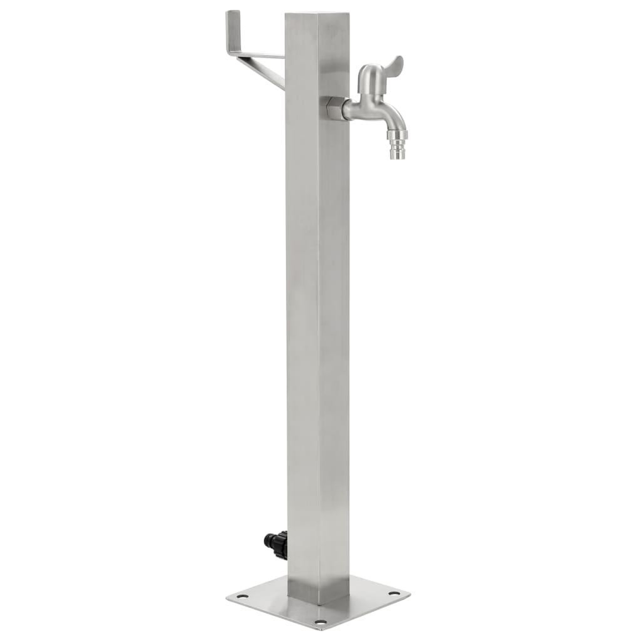 VIDAXL Colonne a eau de jardin carree Acier inoxydable 65 cm