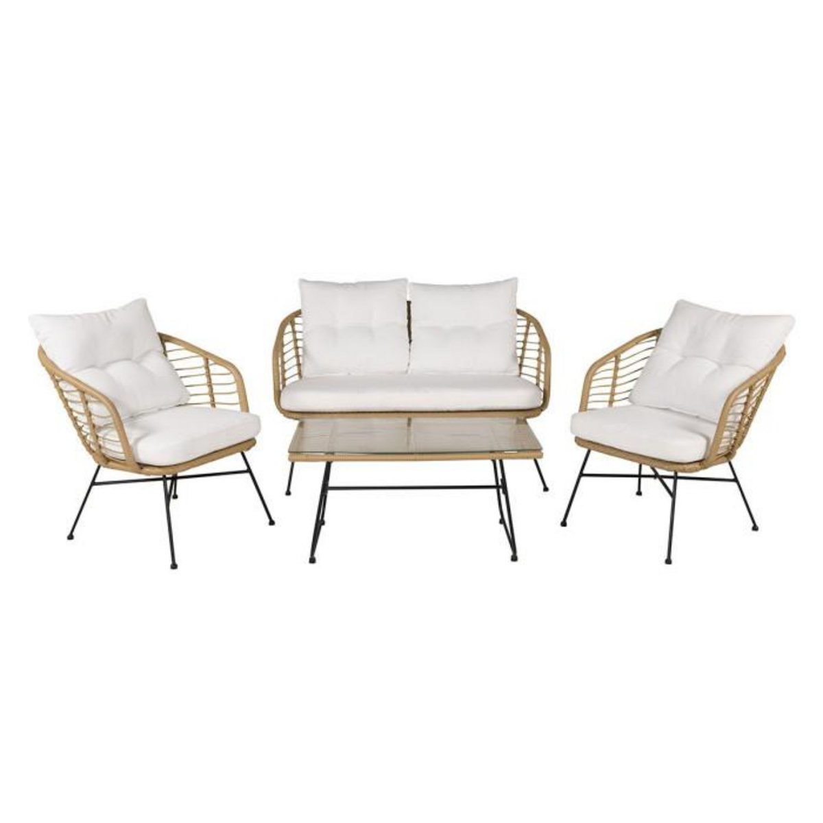 Paris Prix Salon de Jardin  Viga  126cm Naturel