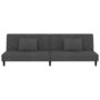 Voir la diapositive 5 : VIDAXL Canape-lit a 2 places avec deux oreillers Gris fonce Velours