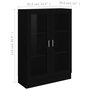 Voir la diapositive 6 : VIDAXL Armoire a vitrine Noir 82,5x30,5x115 cm Bois d'ingenierie