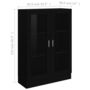 Voir la diapositive 6 : VIDAXL Armoire a vitrine Noir 82,5x30,5x115 cm Bois d'ingenierie