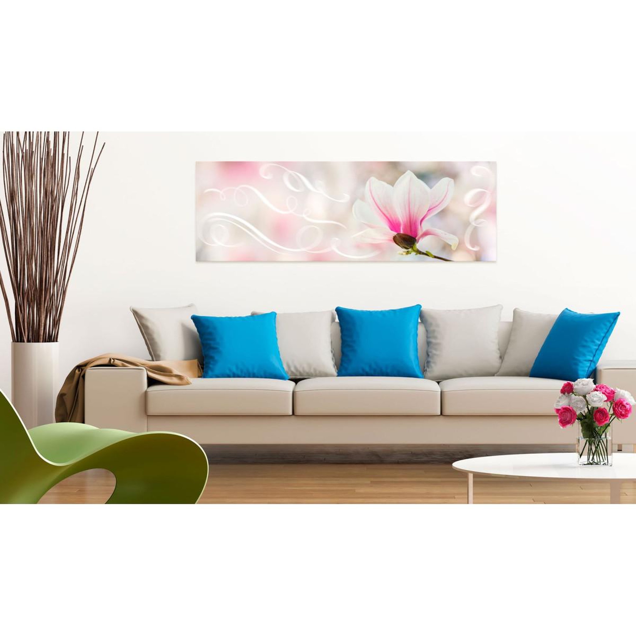 Voir la diapositive 2 : Paris Prix Tableau imprimé  romantic melody  40x120cm