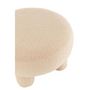 Voir la diapositive 3 : Paris Prix Pouf Rond Bouclette  Teddy  52cm Beige