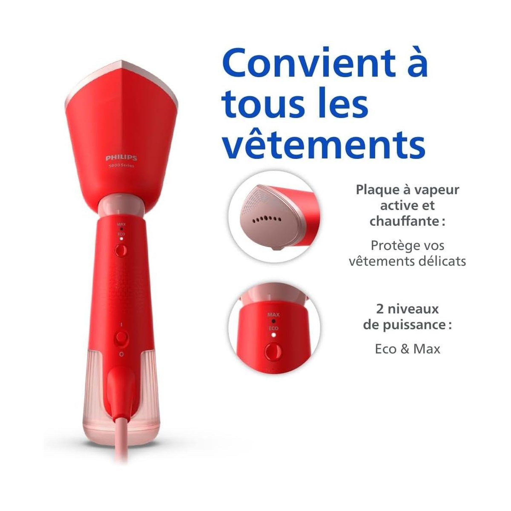 Voir la diapositive 5 : Philips Défroisseur vapeur sth5020/40