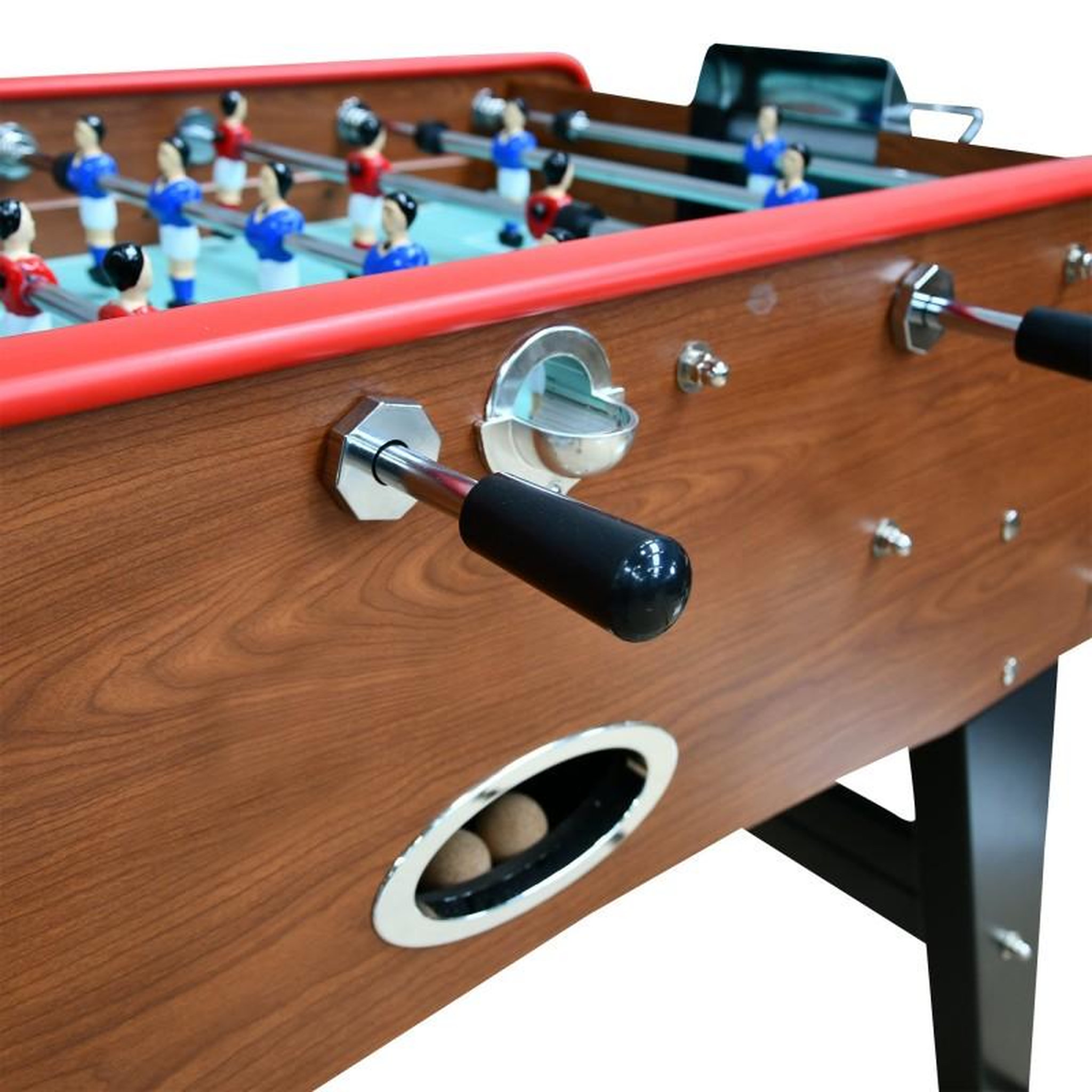 Voir la diapositive 5 : PLAY4FUN Baby-foot DELUXE type Bistrot - 151 x 77 x 91 cm - Table de Baby-foot avec barres téléscopiques et Balles Lièges Inclus