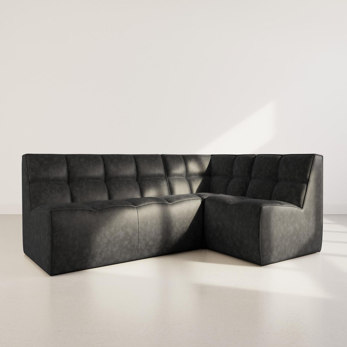 LISA DESIGN Alya - canapé modulable d'angle réversible 4 places en simili