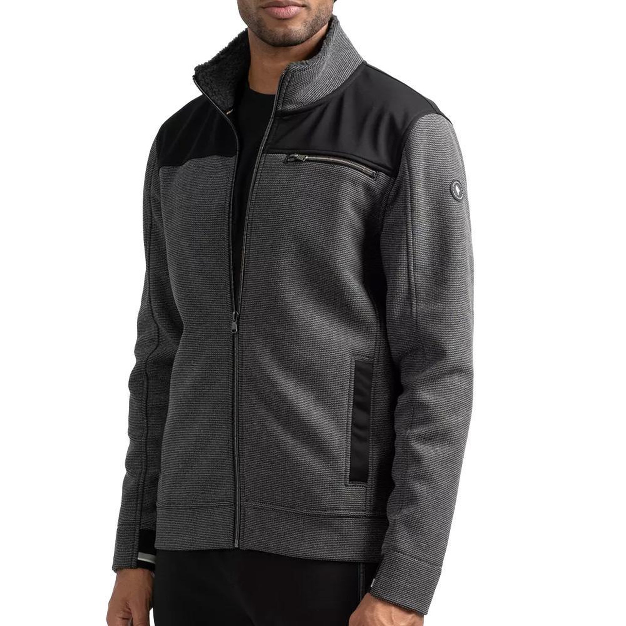 Voir la diapositive 1 : SUN VALLEY Veste Noir/Grise Homme Sun Valley LIBUSCA