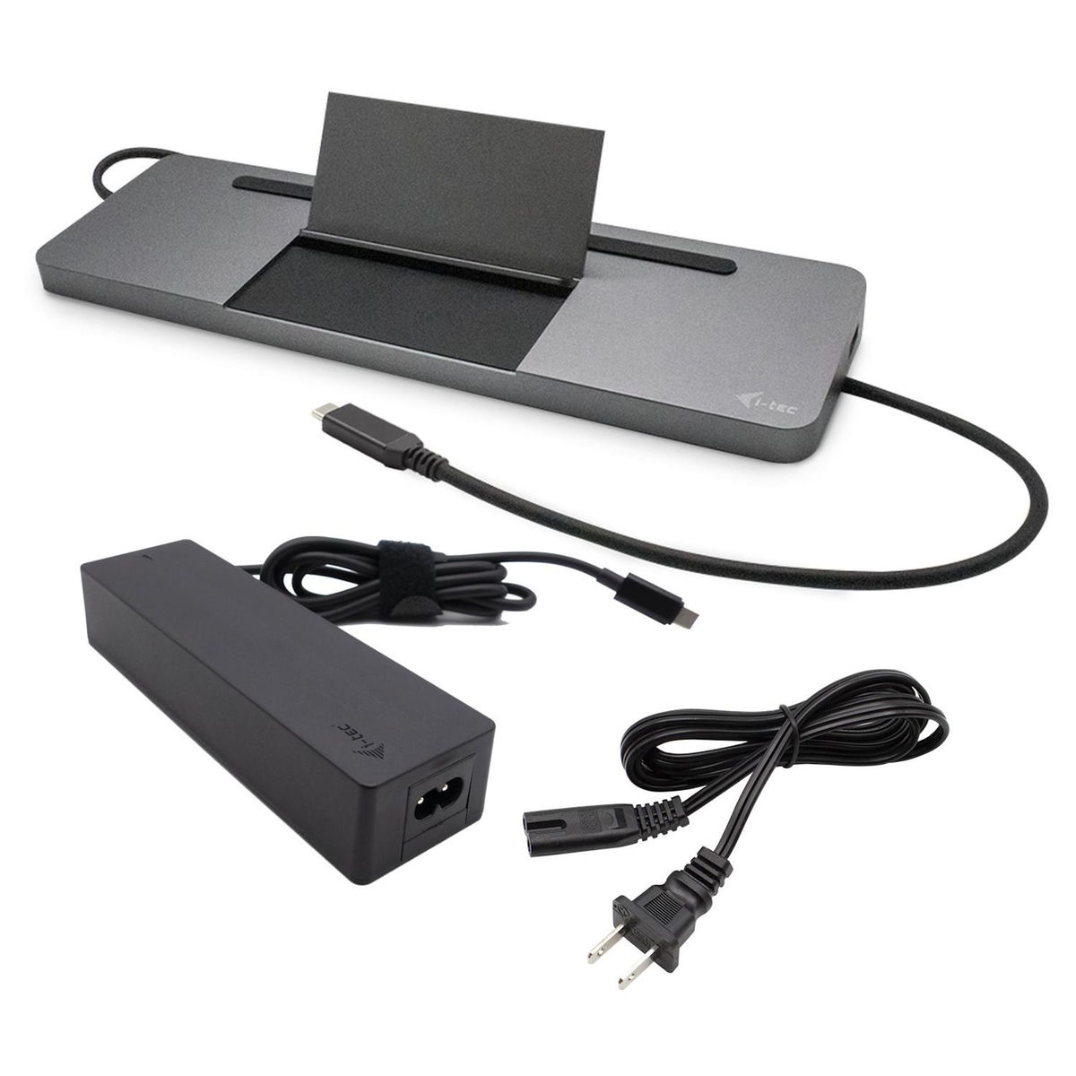 I-TEC i-tec Metal SB-C Ergonomic 4K 3x Display Docking Station with Power Delivery 85 W + Universal Charger 100 W