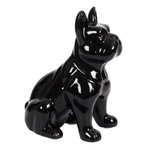 Paris Prix Statuette Déco en Céramique  Bulldog  20cm Noir