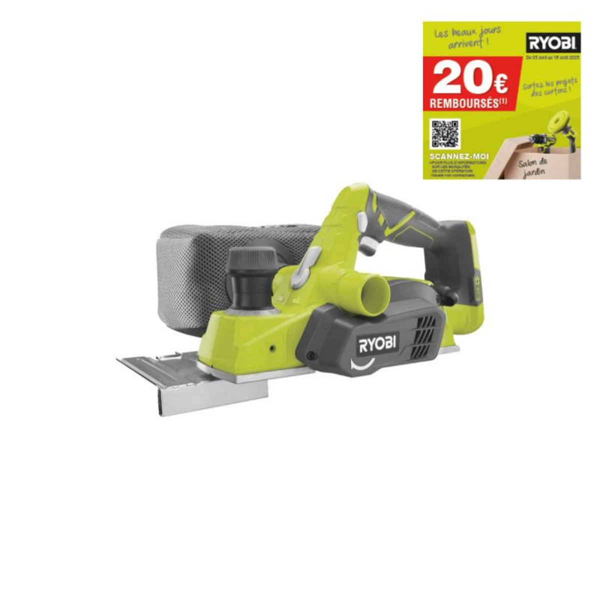 Ryobi Rabot RYOBI 18V 82mm One+ sans batterie ni chargeur R18PL-0