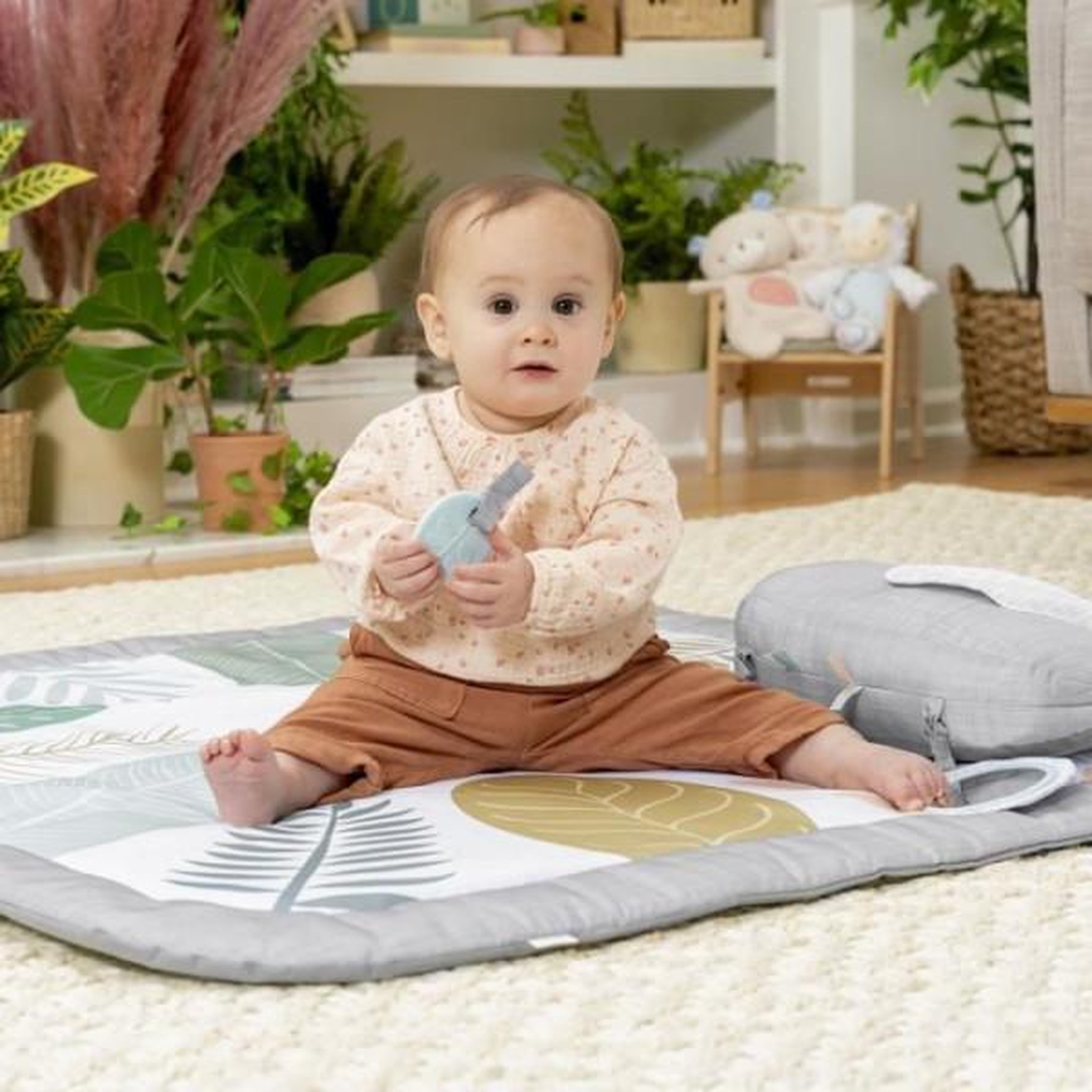 Voir la diapositive 4 : MARKET24 INGENUITY Tapis d'éveil tout confort Petit Eléphant, 12 cartes étapes mensuelles et tableau personnalisable