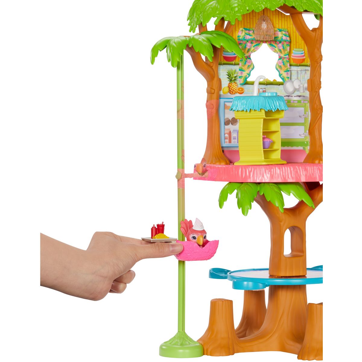 MATTEL Coffret de jeu Café Jungle Enchantée avec mini-poupée Sheeny et perroquet Peeki - Enchantimals