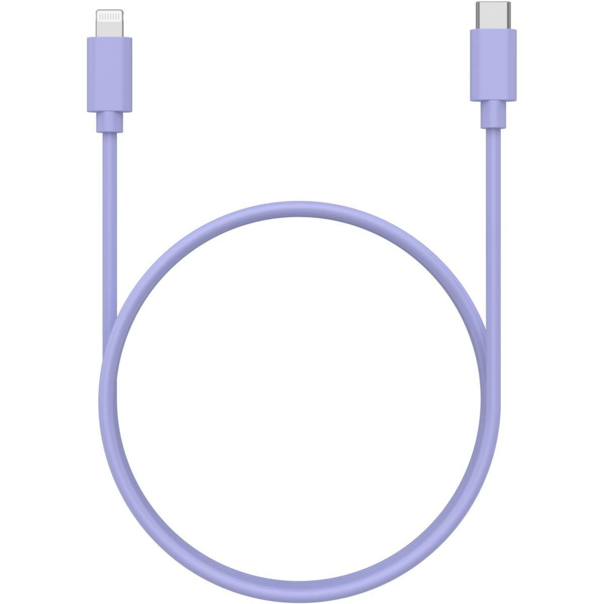 ESSENTIEL B Câble Lightning 1M vers lightning violet