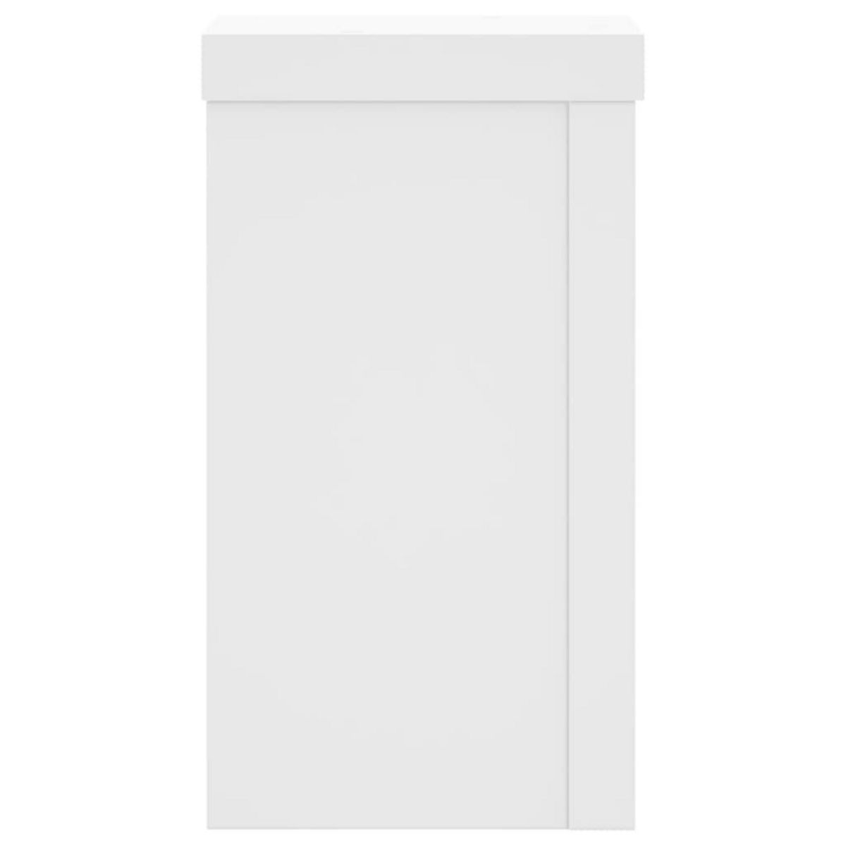 VIDAXL Supports pour plantes 2 pcs blanc 10x10x18 cm bois d'ingenierie