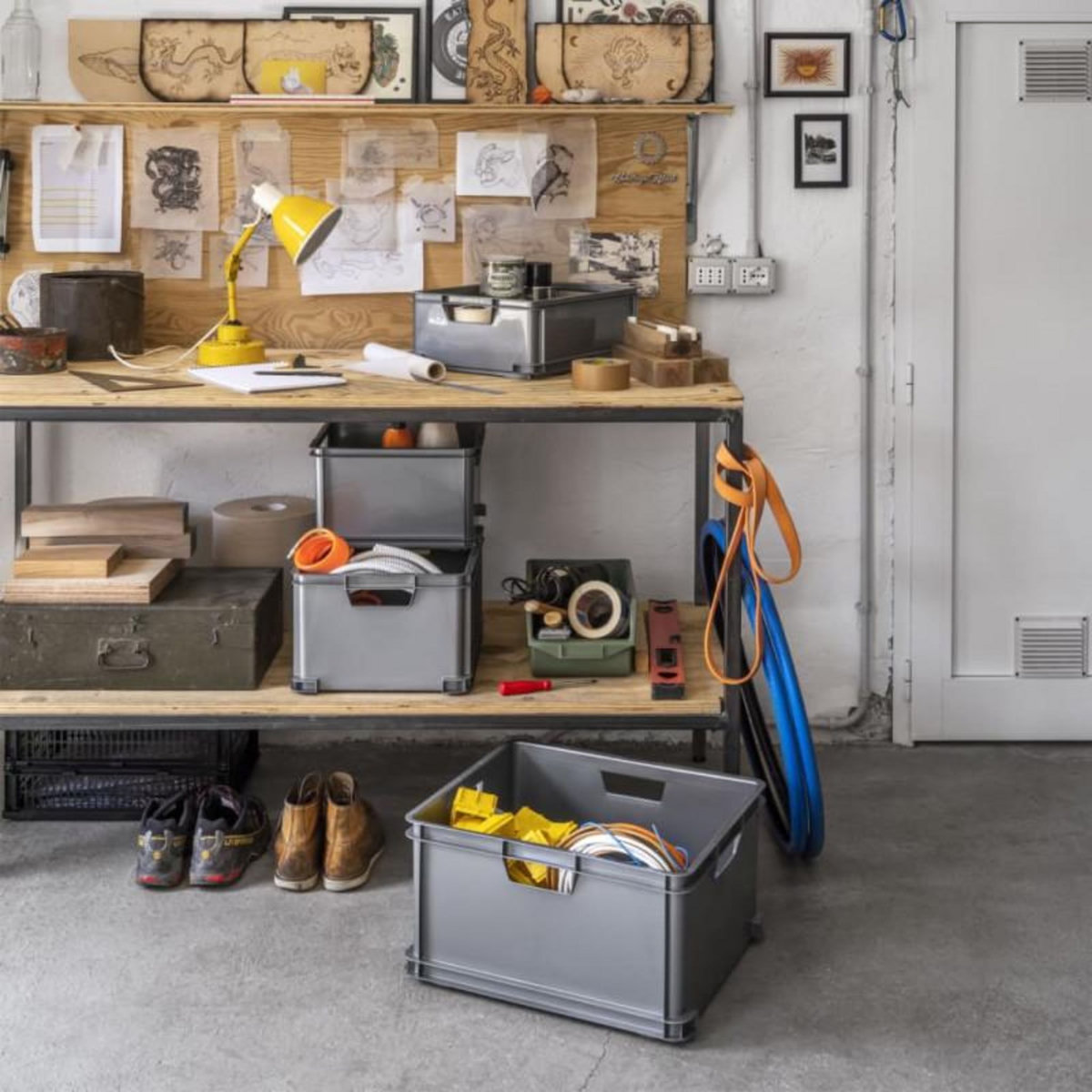 CURVER Curver Boîte de rangement Unibox XL 60 L Gris