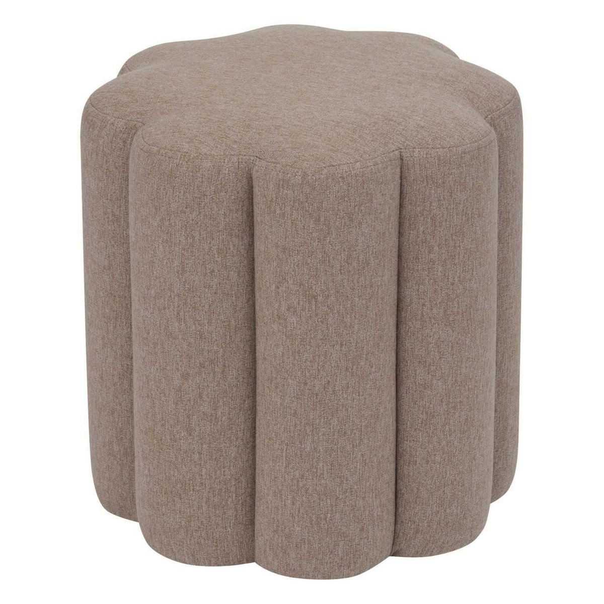 ATMOSPHERA Pouf design floral en tissu - Beige