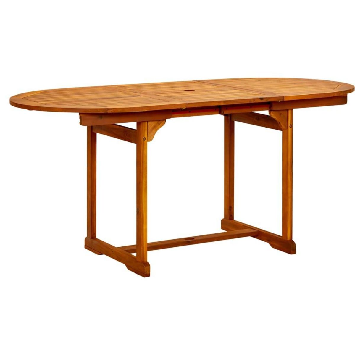 VIDAXL Table a dîner de jardin (120-170)x80x75 cm Bois d'acacia massif