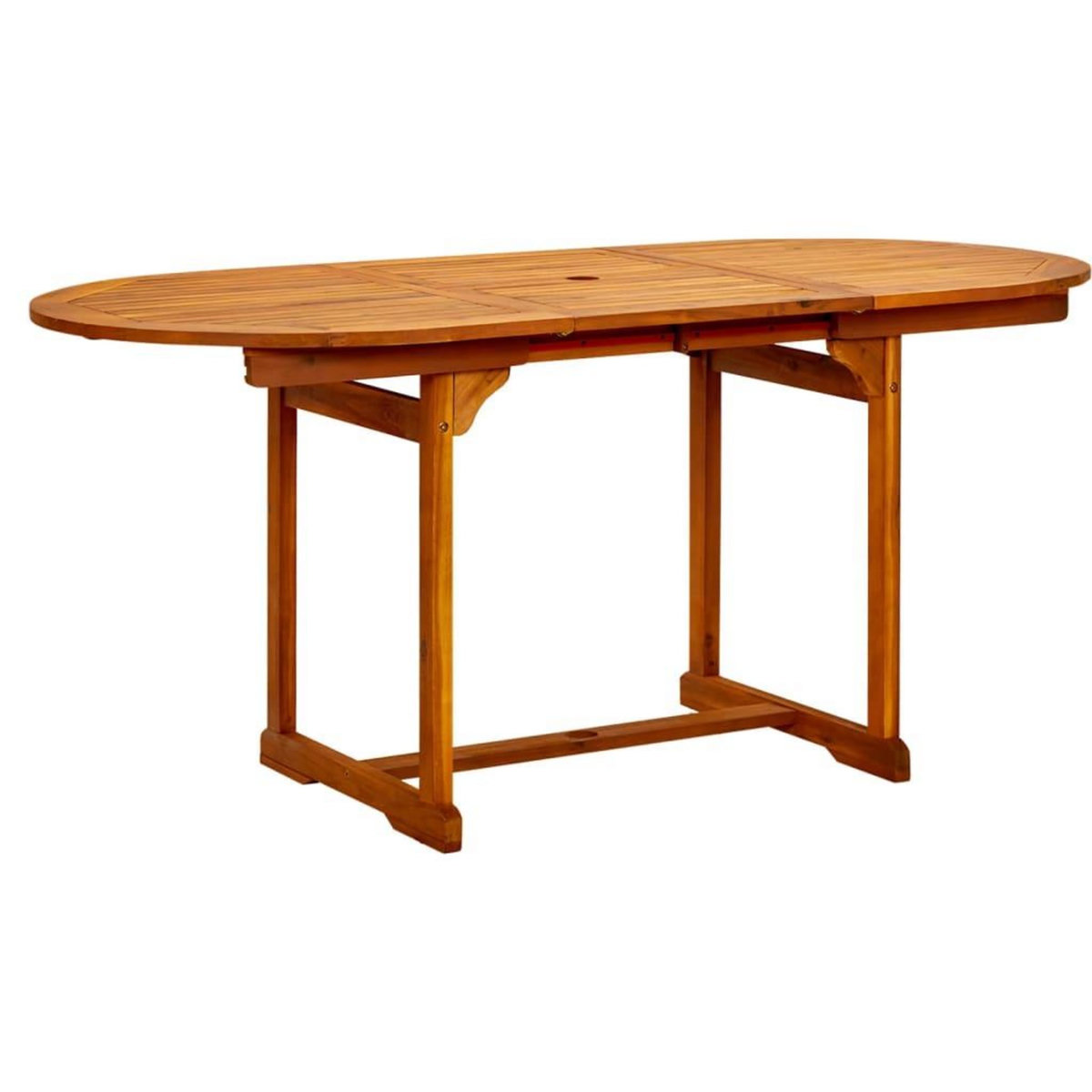 VIDAXL Table a dîner de jardin (120-170)x80x75 cm Bois d'acacia massif