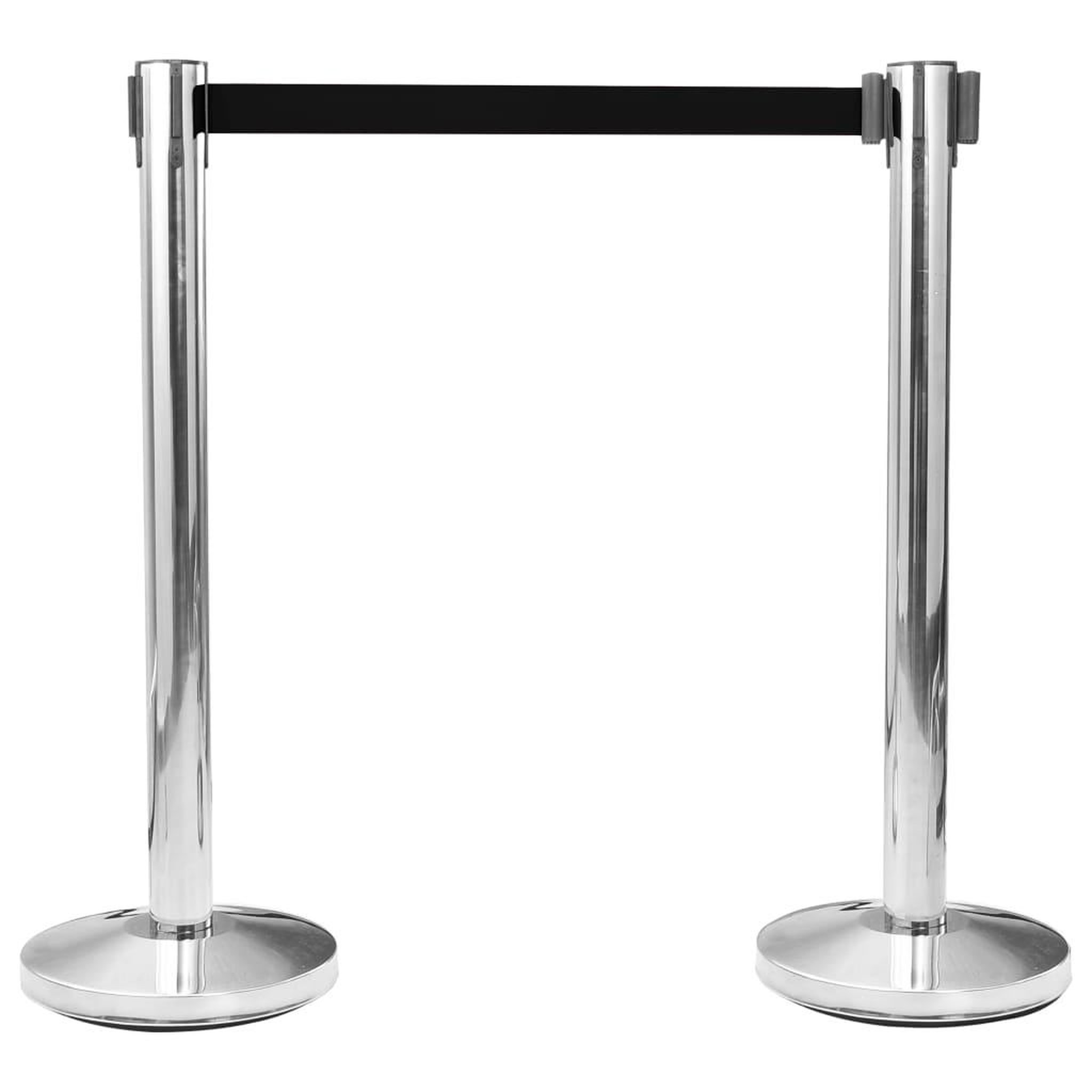 Voir la diapositive 2 : VIDAXL Barriere a bande retractable 200 cm Noir