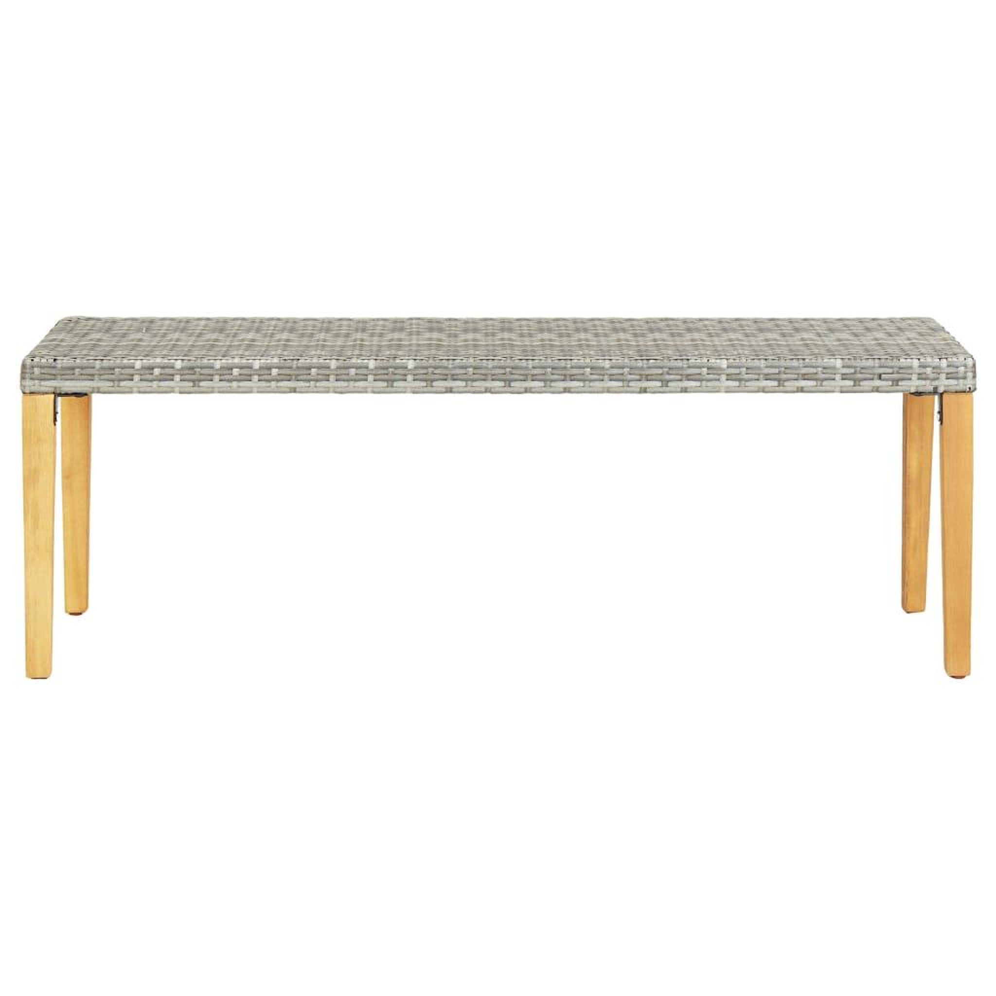 Voir la diapositive 2 : VIDAXL Banc de jardin 80 cm Resine tressee Gris