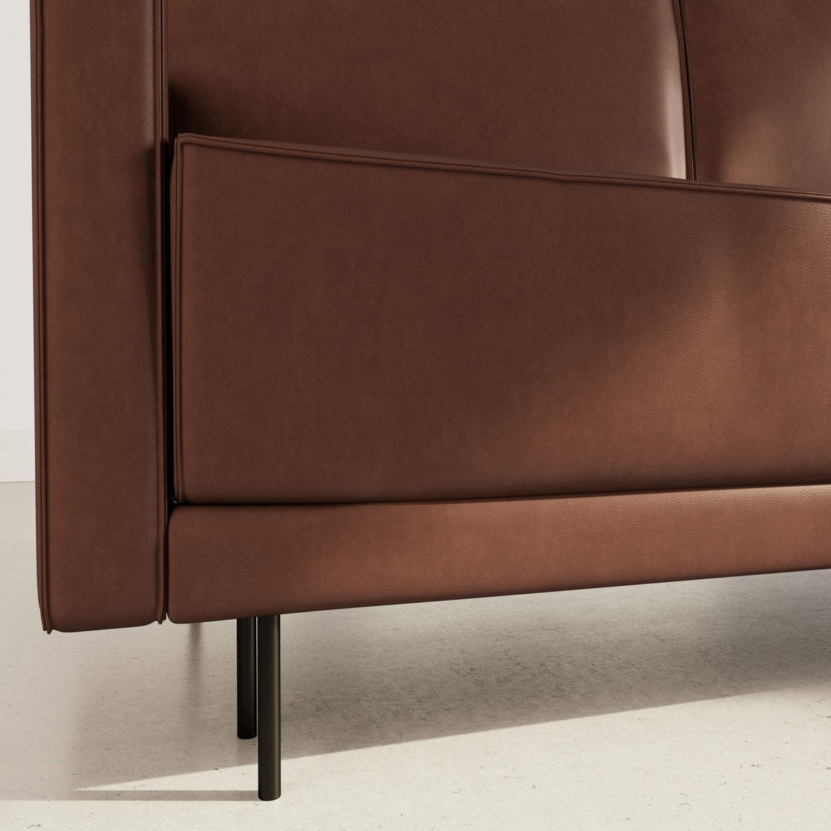 LISA DESIGN Charlie - canapé droit 3 places convertible avec coffre en simili