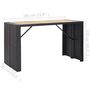Voir la diapositive 6 : VIDAXL Ensemble de bar de jardin 7 pcs et coussins Resine tressee Noir