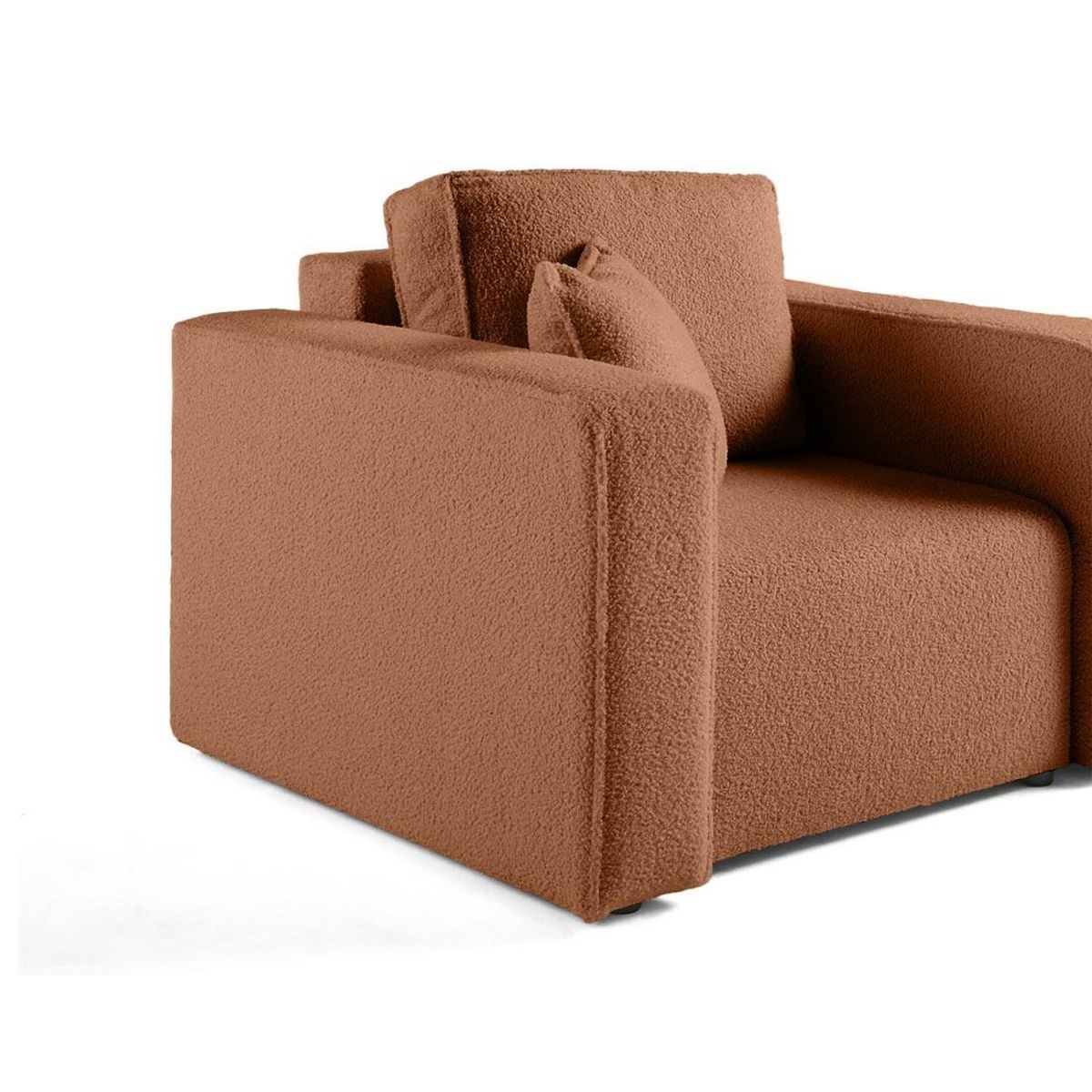 BEST MOBILIER Topaze - fauteuil - en tissu bouclette