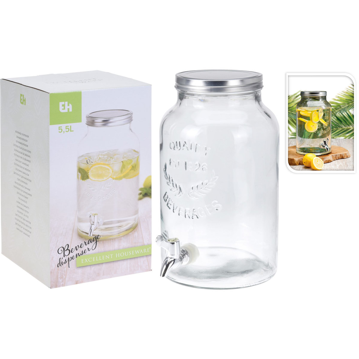 Chine Fabricants de distributeurs de boissons en verre de boisson 3L personnalisés - GREAT SAILING