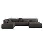 Voir la diapositive 6 : LISA DESIGN Onyx - canapé panoramique d'angle gauche 7 places - en tissu