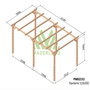 Voir la diapositive 2 : JARDIDECO Carport en bois Nanterre 510 x 300 cm - Maderland
