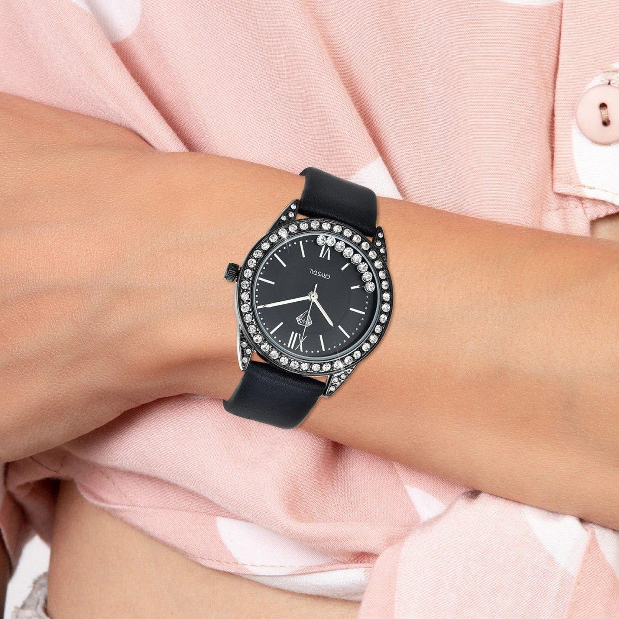 Voir la diapositive 2 : SC CRYSTAL Montre Elly élégante ornée de Cristaux scintillants par SC Crystal