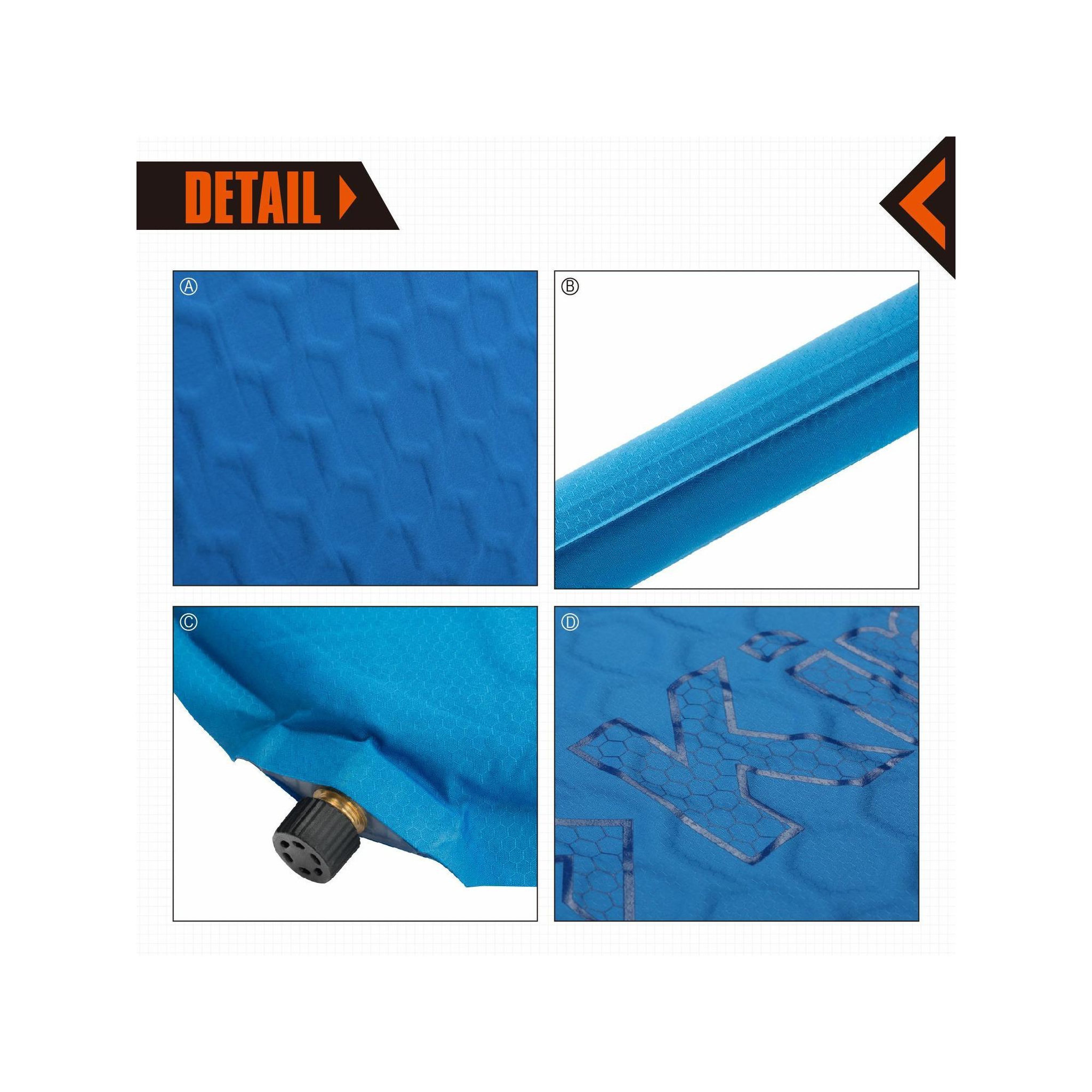 Voir la diapositive 3 : KINGCAMP Tapis de camping autogonflant - kingcamp - bleu - 183 x 51 cm