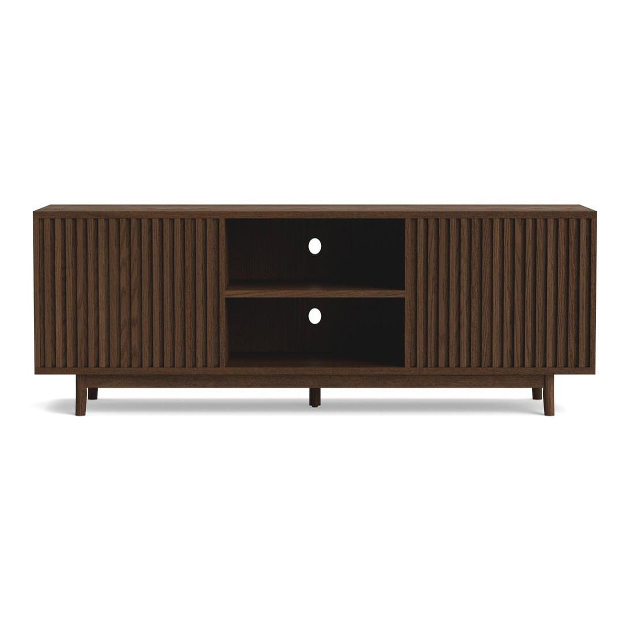 BEST MOBILIER Freya - meuble tv 180 cm - 2 portes et 2 niches. Coloris disponibles : Marron