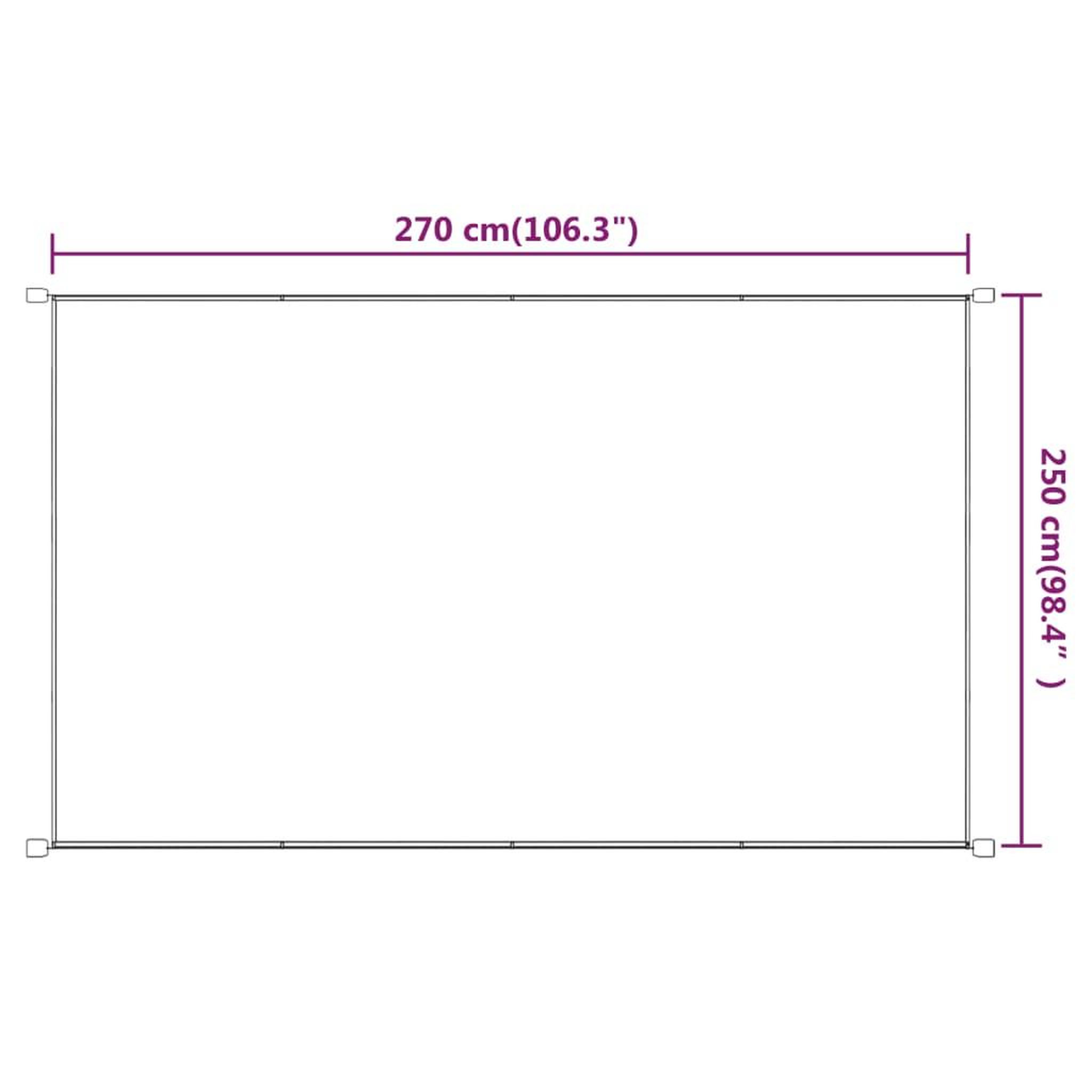 Voir la diapositive 6 : VIDAXL Auvent vertical Bleu 250x270 cm Tissu oxford