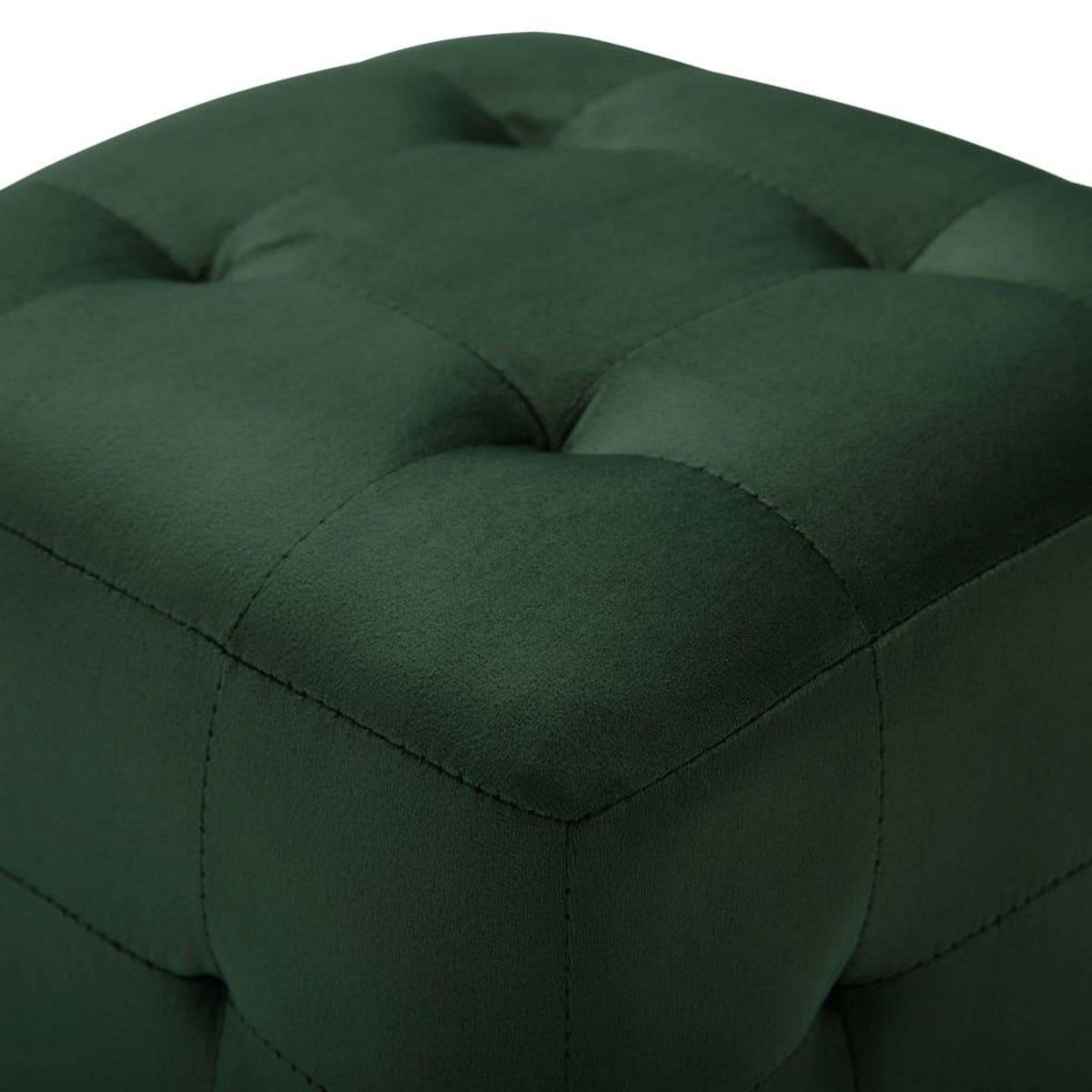 VIDAXL 2 pcs Poufs Vert 30 x 30 x 30 cm Tissu velours