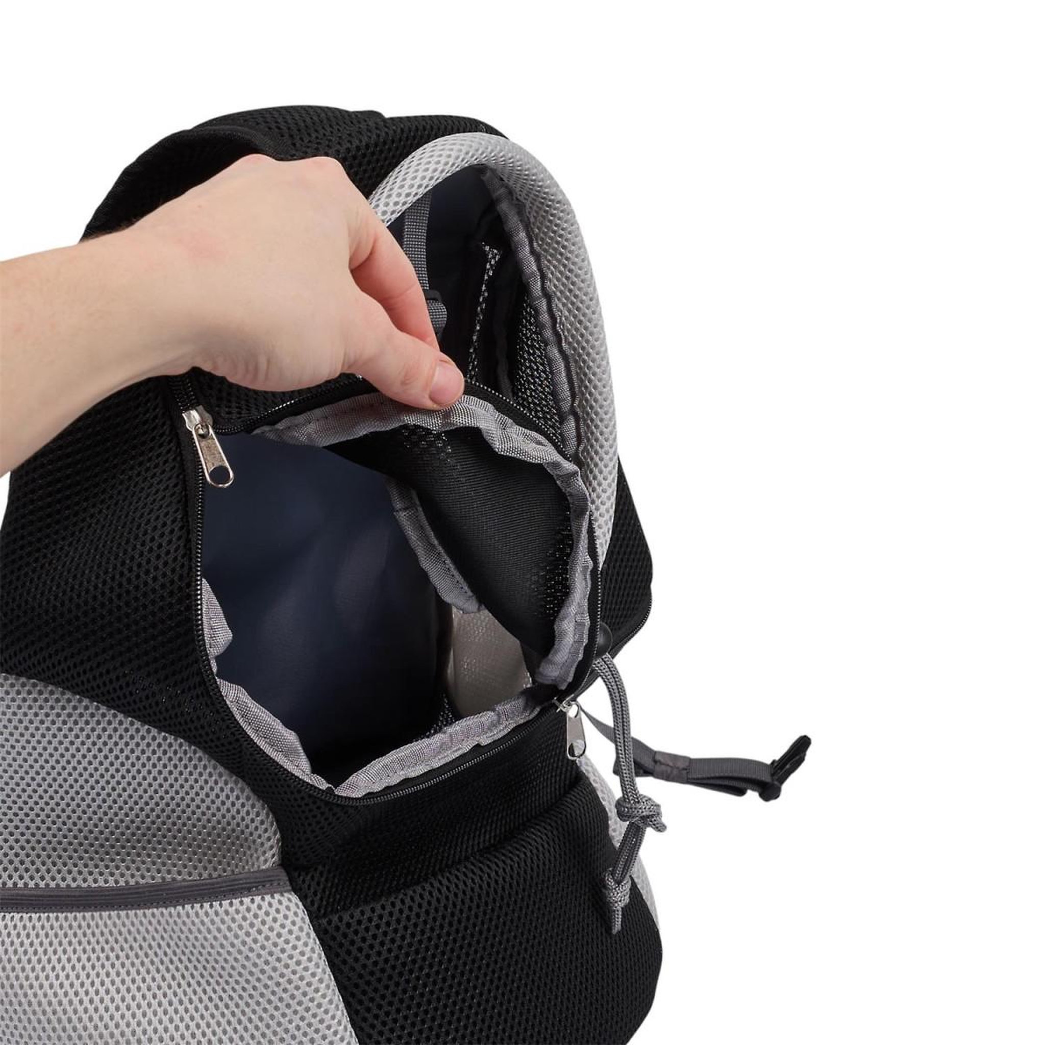 Voir la diapositive 6 : The concept Factory Sac à dos de transport  animaux  42cm gris & noir