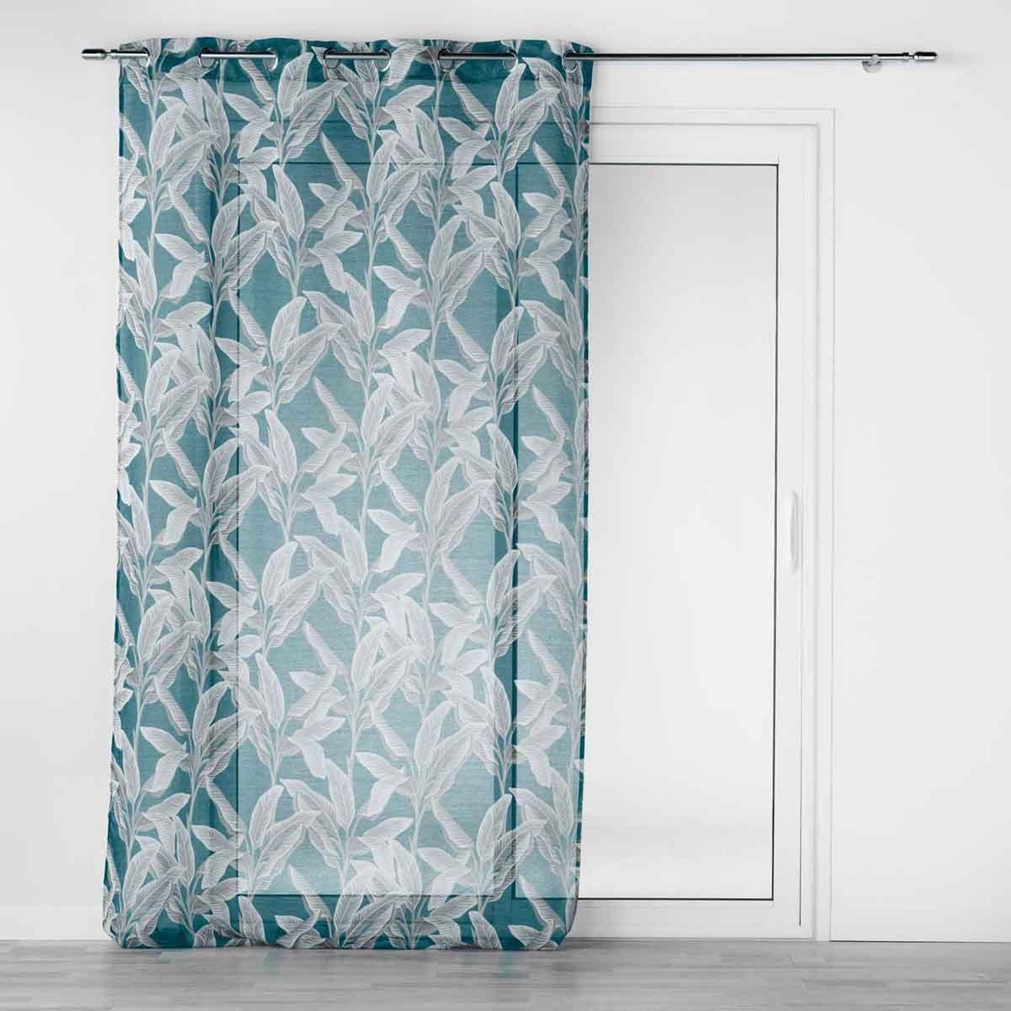 Douceur d'Intérieur Rideau voilage à œillets  isibelle  140x240cm bleu