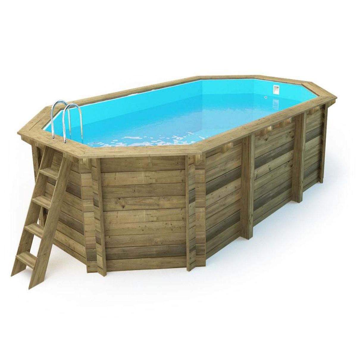 Habitat et Jardin Piscine bois  Florida 145   - 6.57 x 4.57 x 1.45 m