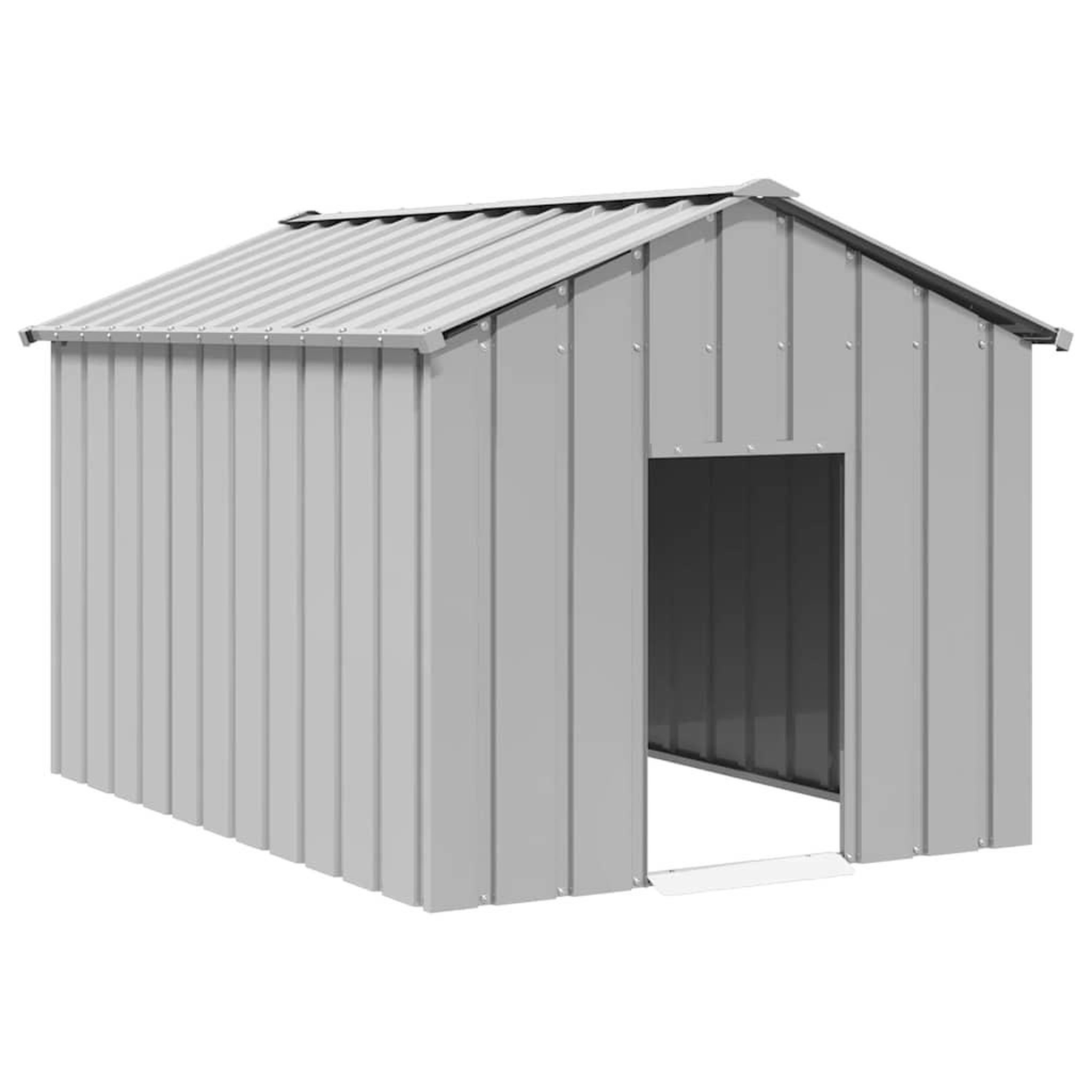 VIDAXL Niche pour chien avec toit noir 113x153x101 cm acier galvanise