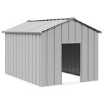 VIDAXL Niche pour chien avec toit noir 113x153x101 cm acier galvanise