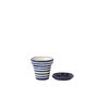Voir la diapositive 2 : Paris Prix Pot Avec Soucoupe en Céramique  Granada Rayure  21cm Bleu Cobalt