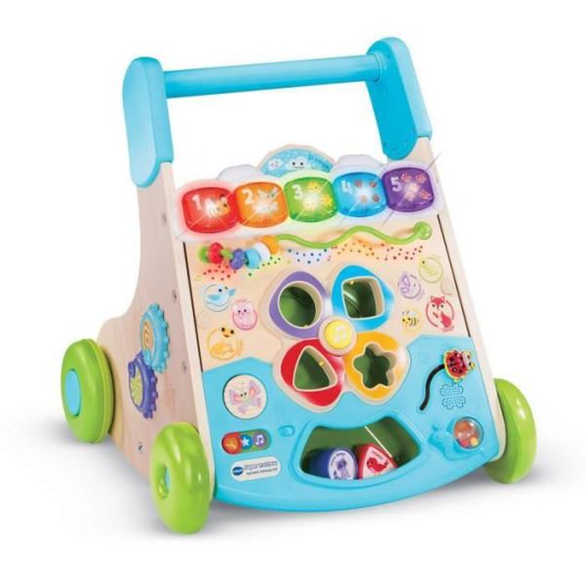 Voir la diapositive 2 : VTECH Porteur trotteur vtech super trotteur nature interactif (jouet avec partie bois certifie fsc)
