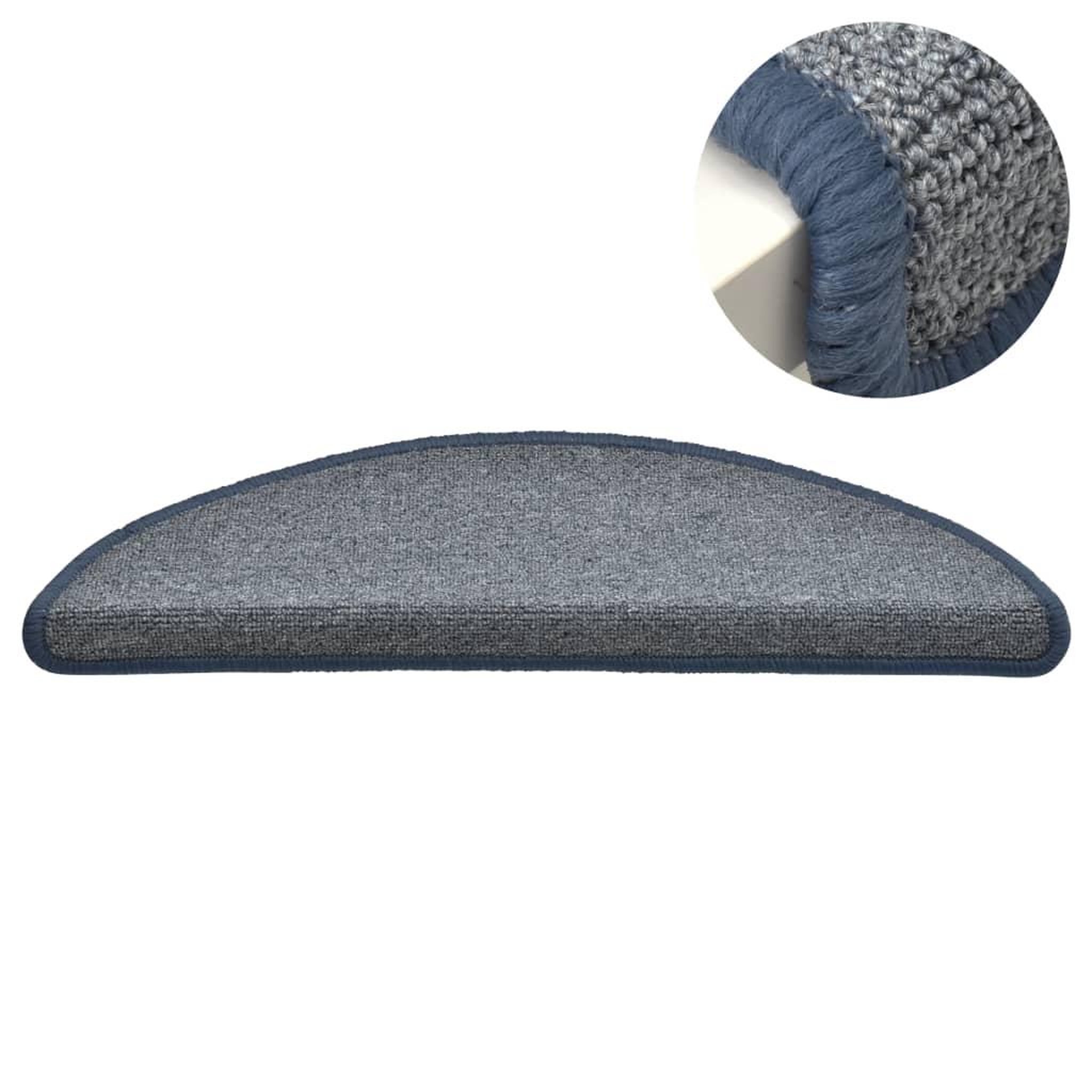 Voir la diapositive 4 : VIDAXL Tapis de marches d'escalier 15 pcs Gris clair et bleu 56x17x3cm