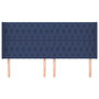 Voir la diapositive 3 : VIDAXL Tete de lit avec oreilles Bleu 203x16x118/128 cm Tissu