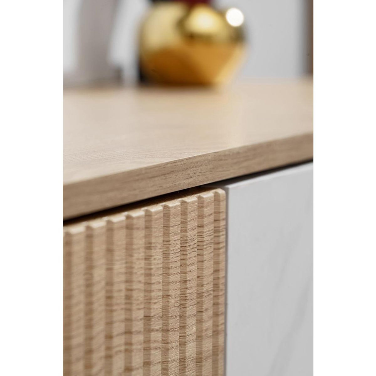 Paris Prix Ensemble Meuble TV  Kip  160cm Blanc & Naturel