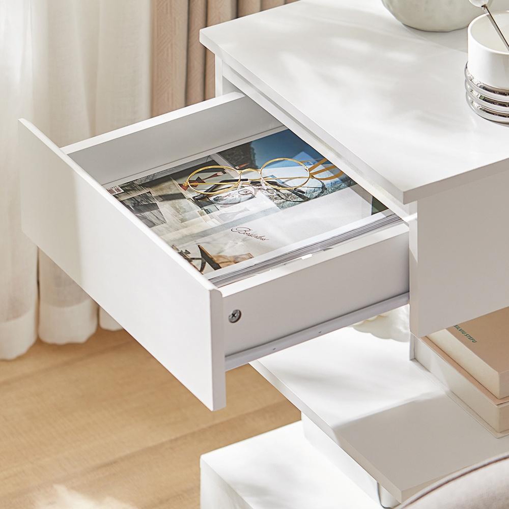 Voir la diapositive 6 : SOBUY SoBuy - Lot De 2 Tables De Chevet à 1 tiroir - Moderne - FBT49X2
