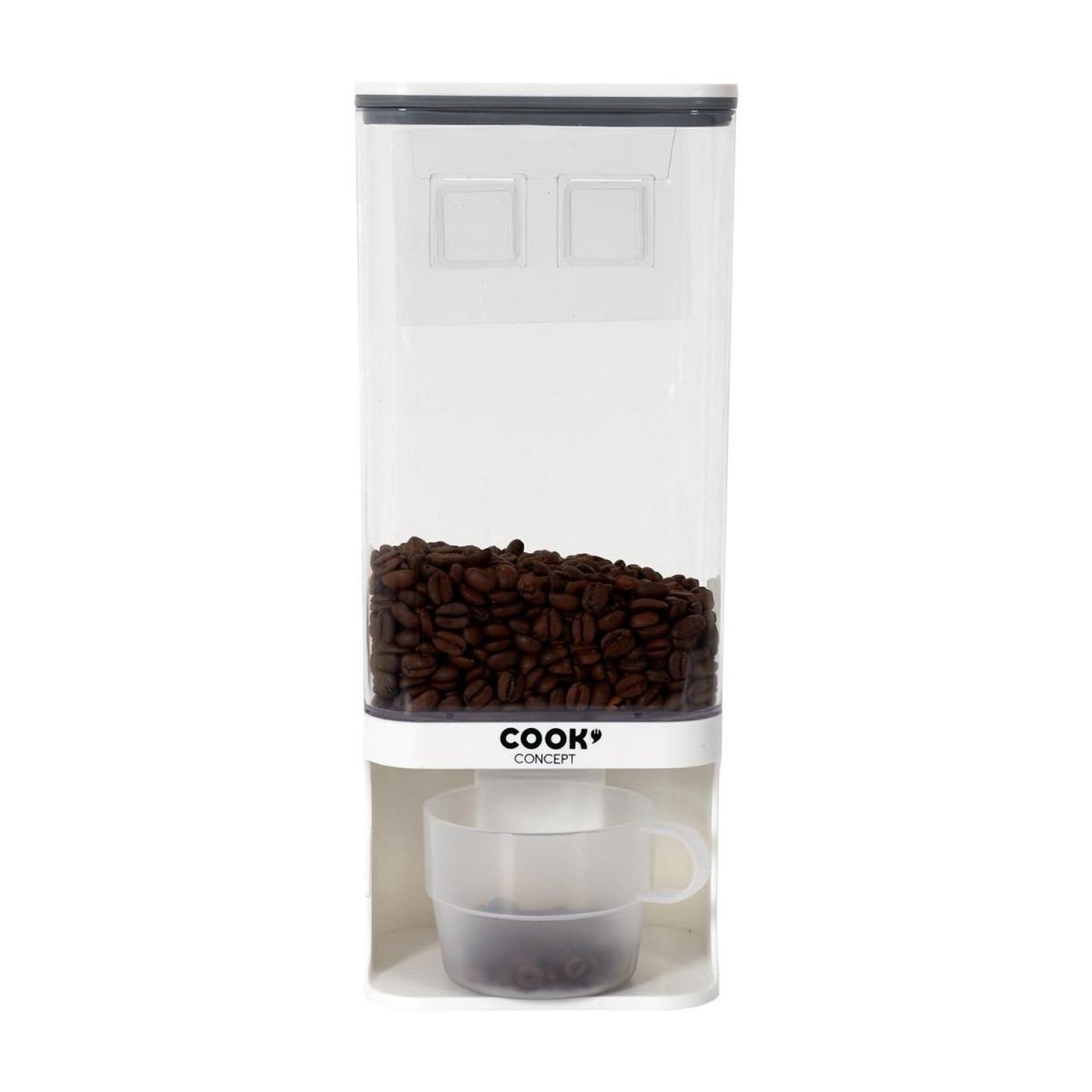 Voir la diapositive 5 : COOK CONCEPT Distributeur d'Aliments Secs  Céréales  1,5L Transparent