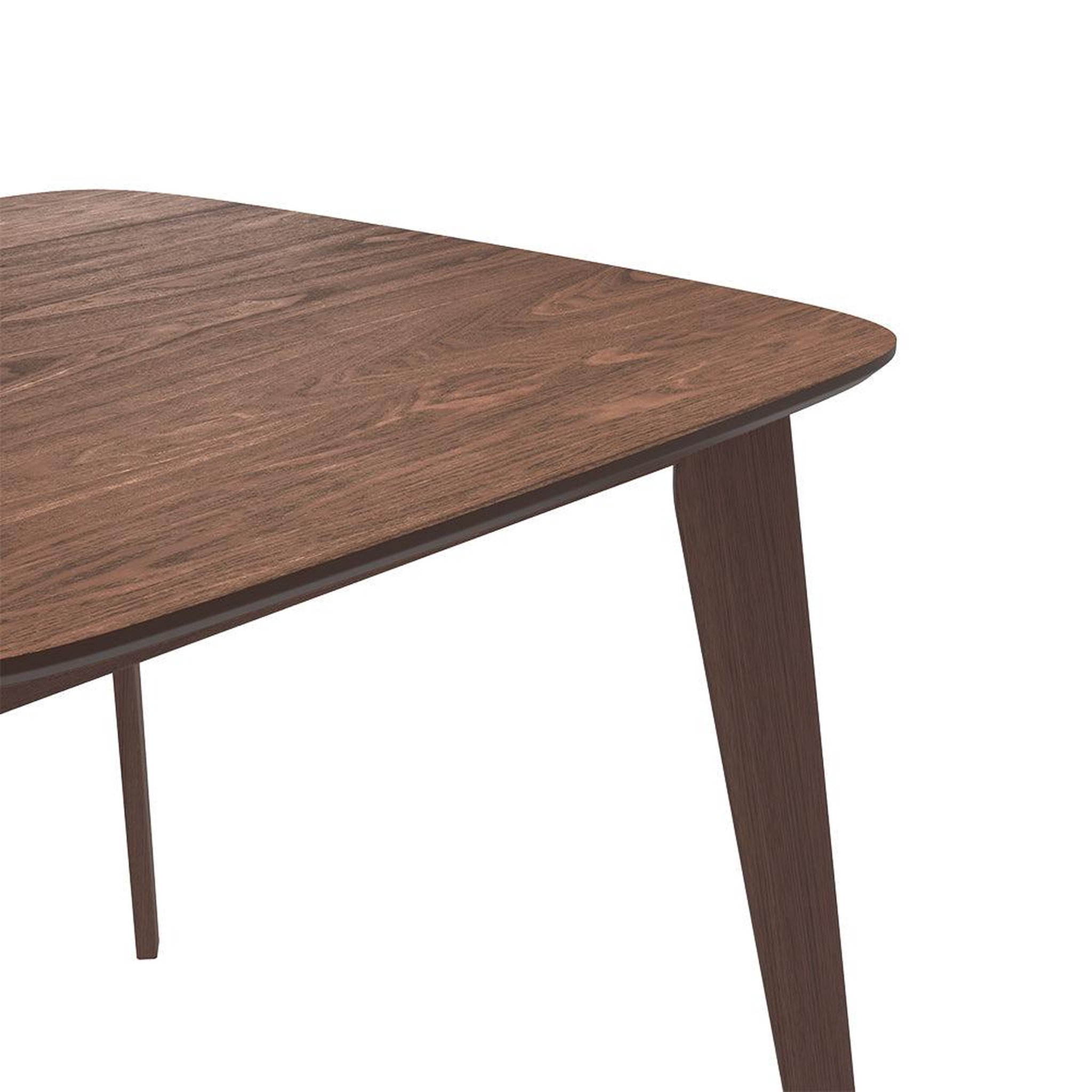 Voir la diapositive 5 : MAISON PAVANE Table carrée 4 personnes en bois foncé finition noyer 90 cm-julio