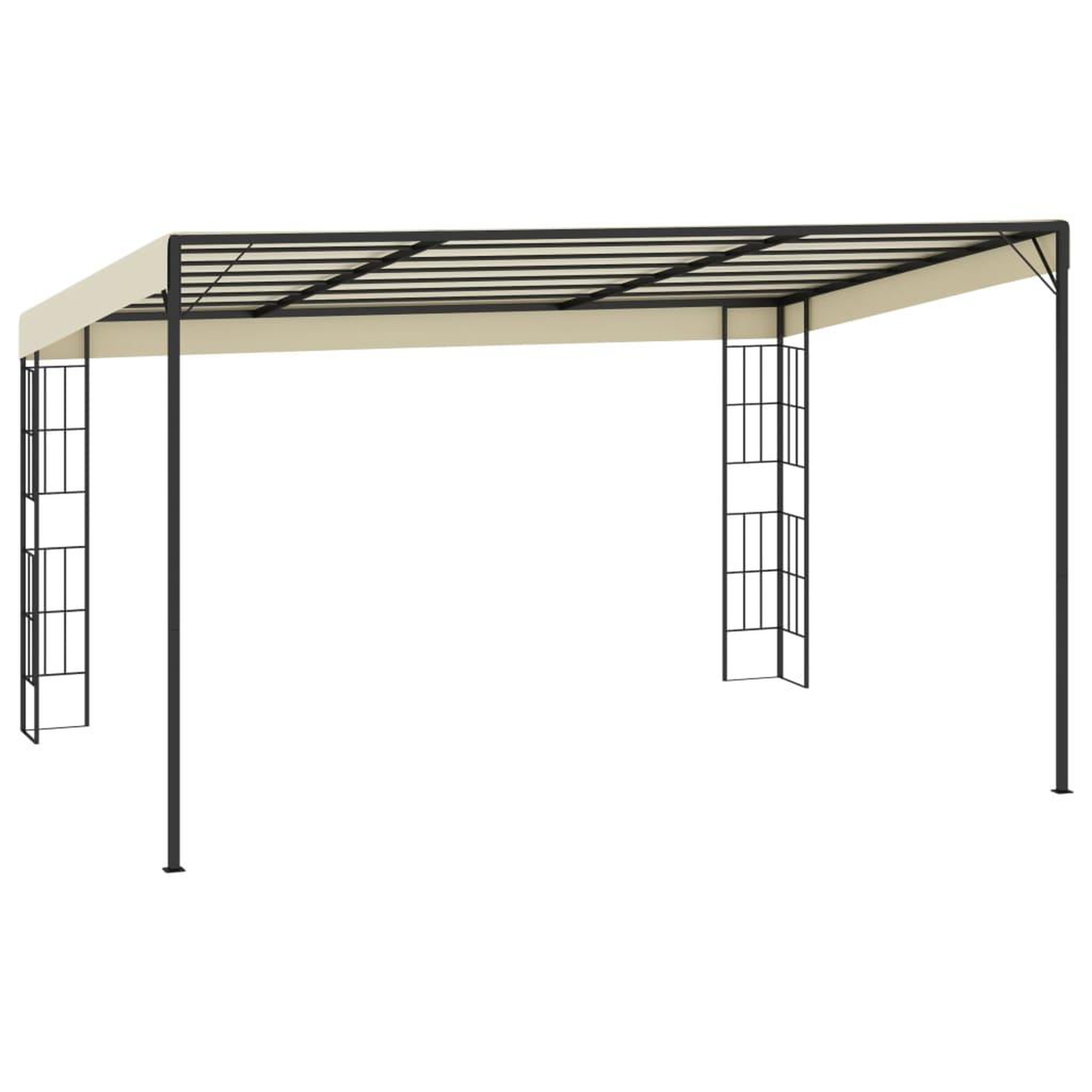 Voir la diapositive 4 : VIDAXL Belvedere mural 3x4 m Creme Tissu